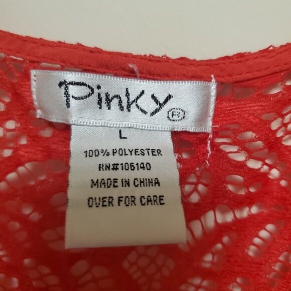 Funky Dress Crochet Net Neckline Art to Wear Fit and Flare L - Picture 9 of 11